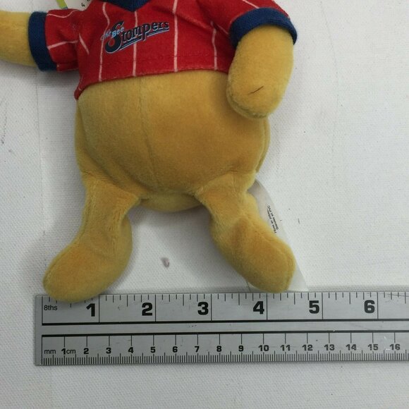 Disney Baseball Winnie Pooh 9" Bean Bag Plush Toy Jersey Hat - Picture 7 of 9